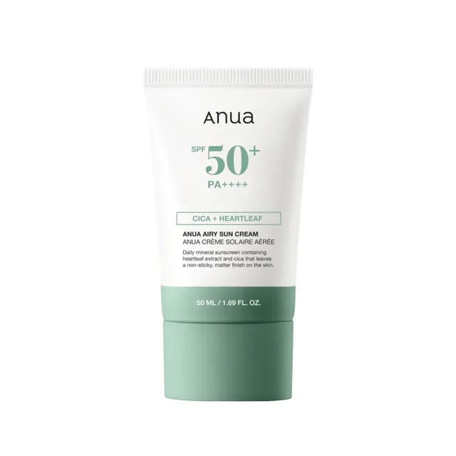 ANUA Airy Sun Cream 50ml lightweight Korean sunscreen